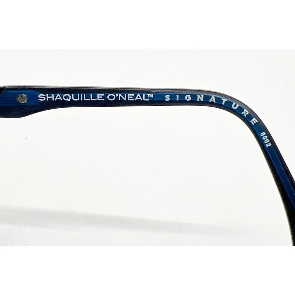 Shaquille O'Neal Eyeglasses Mens Black Blue Full Rim Zyloware 172 8002 145